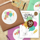 Tiermuster Birthday Balloons Stickers