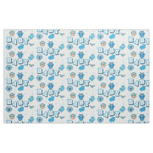 Tiermuster  Blaue Polka-Punkte Stoff