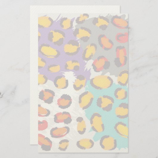 Tiermuster Briefpapier (Vorne/Hinten)