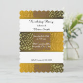 Tiermuster Erde Tones Geburtstagseinladung Einladung (Stehend Vorderseite)