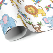 Tiermuster Geschenkpapier (Rolleneckpunkt)