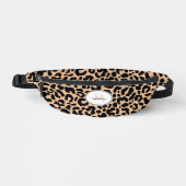 Tiermuster Individueller Name Travel Black Brown Bauchtasche (Vorderseite)