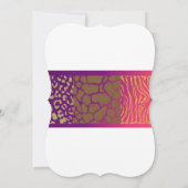 Tiermuster Jewel Tones zum Geburtstag Einladung (Rückseite)