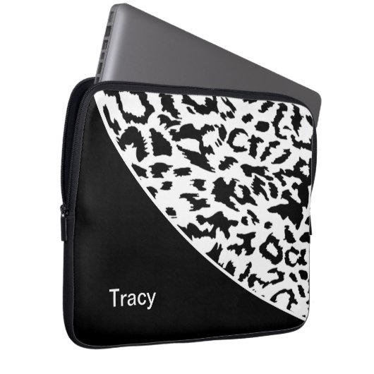 Tiermuster-Monogramm-Laptop-Hülse Laptopschutzhülle (Vorne Rechts)