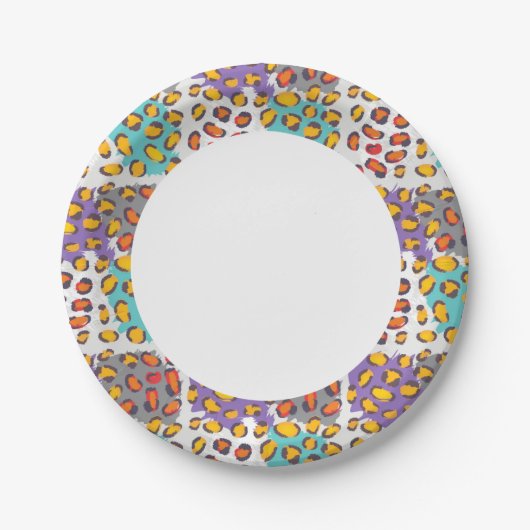 Tiermuster Pappteller (Vorderseite)