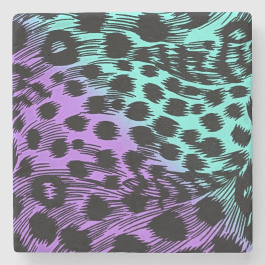 Tiermuster Steinuntersetzer (Vorderseite)