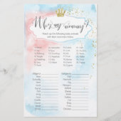 Tiername Babydusche | Party der Geschlechtszugehör (Vorderseite)