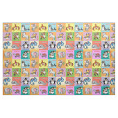 Tiernamen mit Cartoon Tierbilder Stoff (Fat Quarter (45,7 x 55,9 cm))