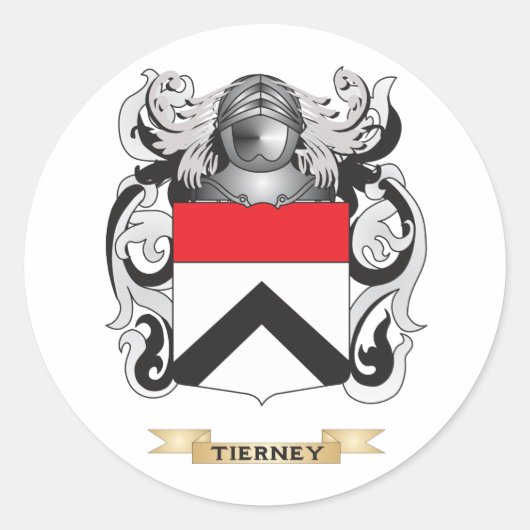 Tierney-Familienwappen (Wappen) Runder Aufkleber (Vorderseite)