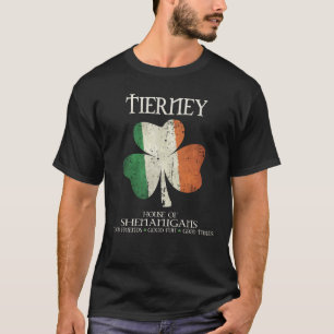 Tierney Nachname Familie Irland Irisches Haus T-Shirt