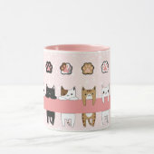 Tiernos gatitos en fondo rosa con flores tasse (Zentrum)