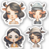 Tierohren Aufkleber (Vorderseite)