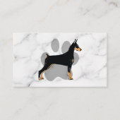 Tierpaare | Schwarzer Hund Visitenkarte (Vorderseite)