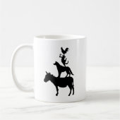 Tierpalette, Pferd, Hund, Katze, Stampfer Kaffeetasse (Links)