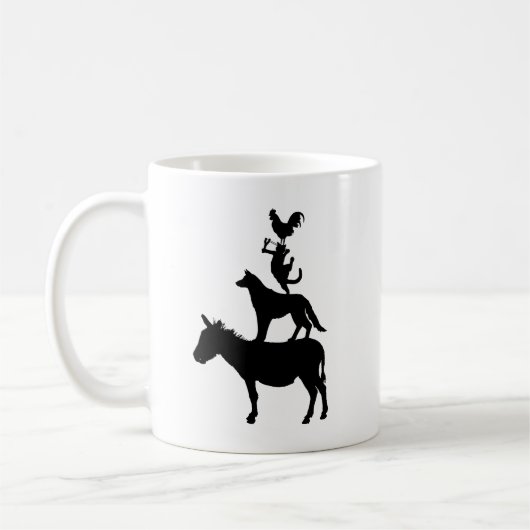 Tierpalette, Pferd, Hund, Katze, Stampfer Kaffeetasse (Links)