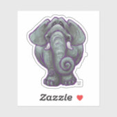 Tierparade bemalt Elefant Aufkleber (Blatt)