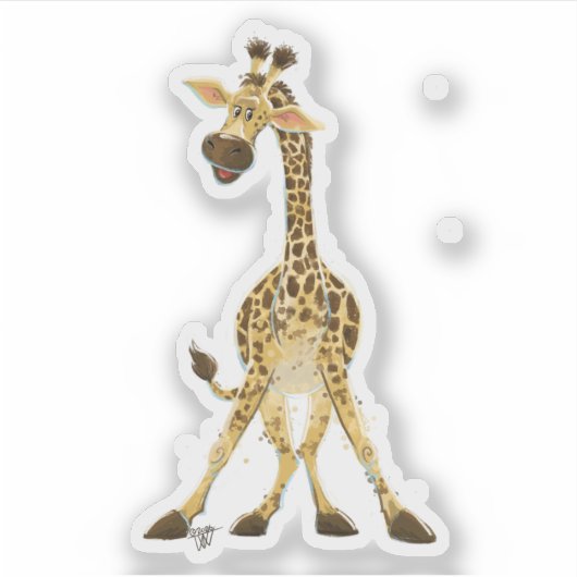 Tierparade Giraffe Aufkleber (Vorderseite)