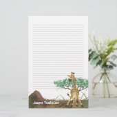 Tierparade Giraffe Briefpapier (Stehend Vorderseite)