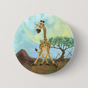 Tierparade Giraffe Button