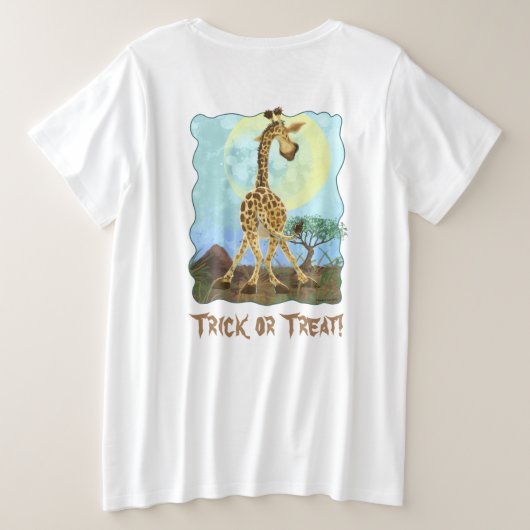 Tierparade Giraffe Große Größe T-Shirt (Design Rückseite)