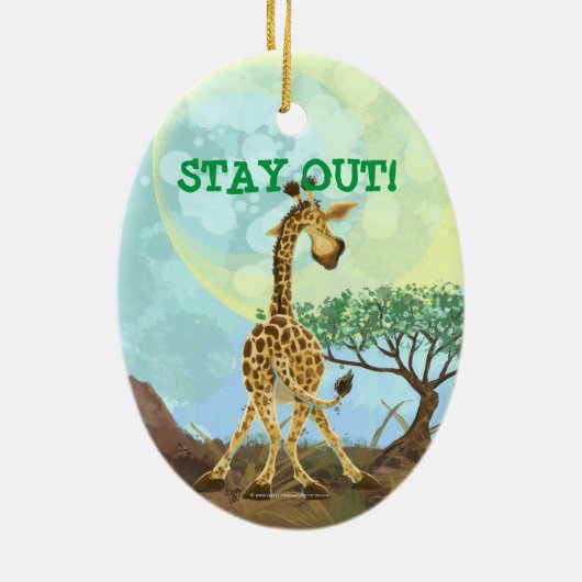 Tierparade Giraffe Keramik Ornament (Hinten)