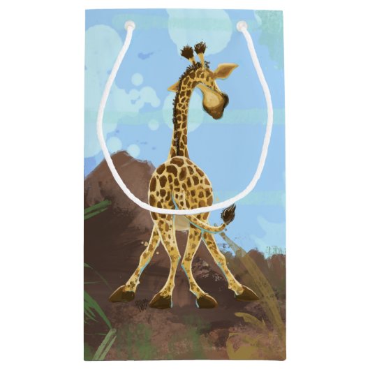 Tierparade Giraffe Kleine Geschenktüte (Rückseite)
