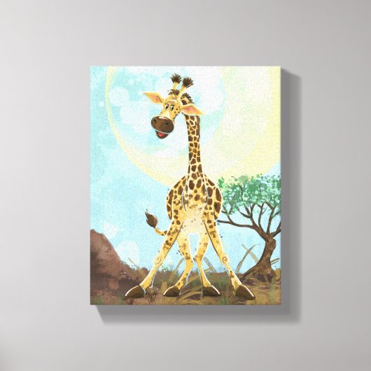 Tierparade Giraffe Leinwanddruck (Vorderseite)