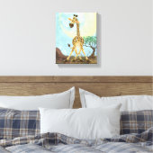 Tierparade Giraffe Leinwanddruck (Insitu (Schlafzimmer))