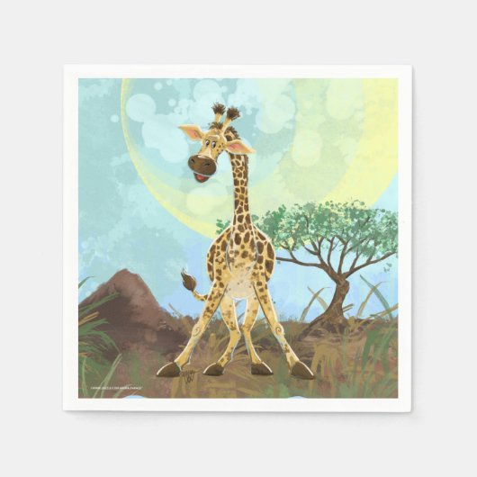 Tierparade Giraffe Serviette (Vorderseite)