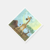 Tierparade Giraffe Serviette (Ecke)
