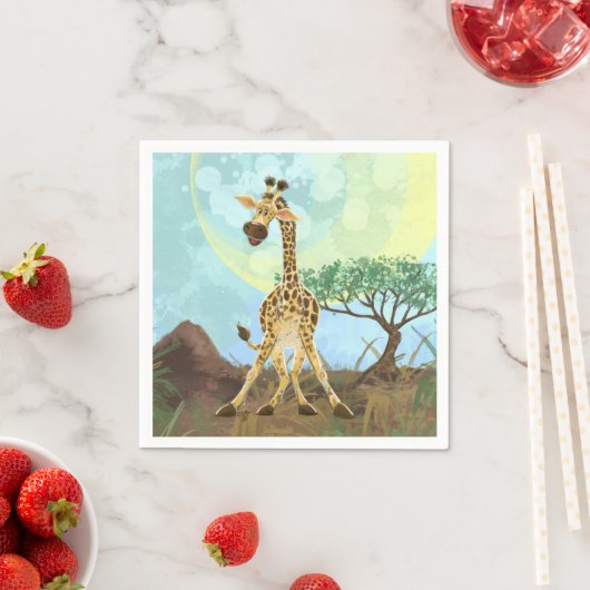 Tierparade Giraffe Serviette (Beispiel)