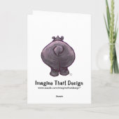 Tierparade Hippopotamus Happy Birthday Card Karte (Rückseite)