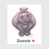 Tierparade Hippopotamus-Silhouette Aufkleber (Blatt)