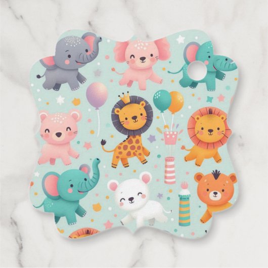 Tierparade-Liebesmarken Geschenkanhänger (Rückseite)