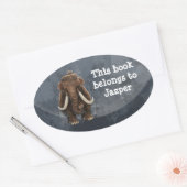 Tierparade Mastodon Ovaler Aufkleber (Umschlag)