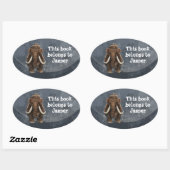 Tierparade Mastodon Ovaler Aufkleber (Blatt)