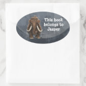 Tierparade Mastodon Ovaler Aufkleber (Tasche)