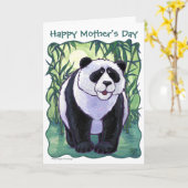 Tierparade Panda Bear Happy Mütter Day Karte (Gelbe Blume)