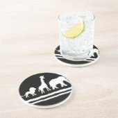 Tierparade Sandstein Untersetzer (Seite)