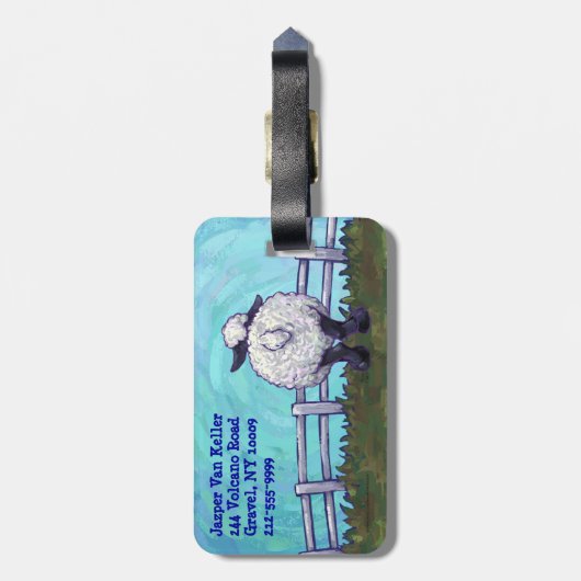 Tierparade Schafe Gepäckanhänger (Rückseite vertikal)