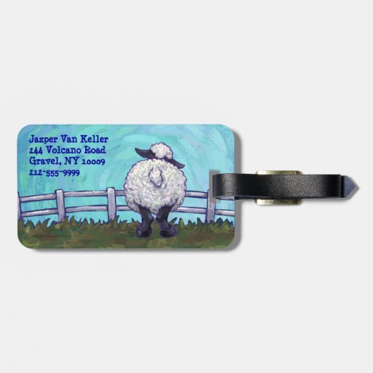 Tierparade Schafe Gepäckanhänger (Rückseite horizontal)