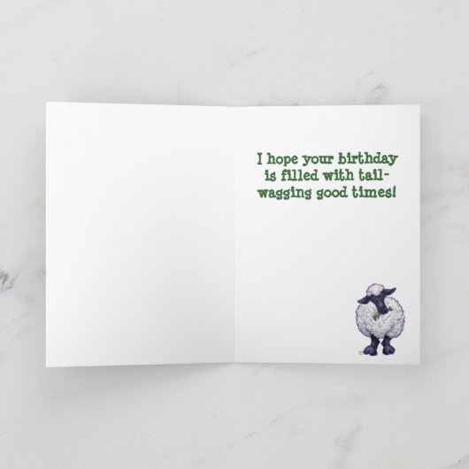 Tierparade Schafe Kunst zum Geburtstag Karte (Innenseite)