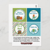 Tierparade ZOO Babydusche Cupcake Topper APK Postkarte (Vorne/Hinten)