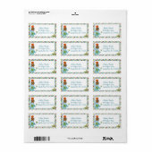 Tierparade ZOO Babydusche Etikett APK Adressaufkleber (Vorne)