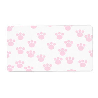 Tierpaw-Druck. Helles rosa und weiße Muster.