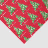 Tierpaw Grüne Weihnachtsbaum 3 Farbe Seidenpapier (Detail)