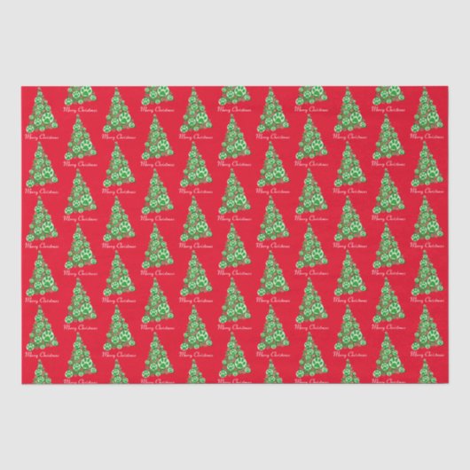 Tierpaw Grüne Weihnachtsbaum 3 Farbe Seidenpapier (Vorderseite)