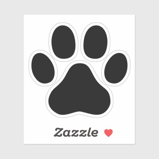 Tierpaw-Prints mit 5 Zehen Aufkleber (Blatt)