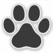 Tierpaw-Prints mit 5 Zehen Aufkleber (Vorderseite)