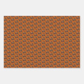 Tierpaw Silhouette Erntedank Dk Orange Geschenkpapier Set (Vorderseite)